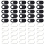 50Pcs 2 Colors ABS Plastic Self-Adhesive Webcam Covers, Slide Camera Blockers For Mobile Phone Computer Laptop, Oval