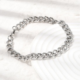 Кованые 201 цепочки из нержавеющей стали в кубинском стиле, браслеты для женщин и мужчин