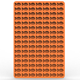 Food Grade Silicone Ice Molds Trays, with 112 Fish-shaped Cavities, Reusable Bakeware Maker, for Wax Melt Candle Soap Cake Making