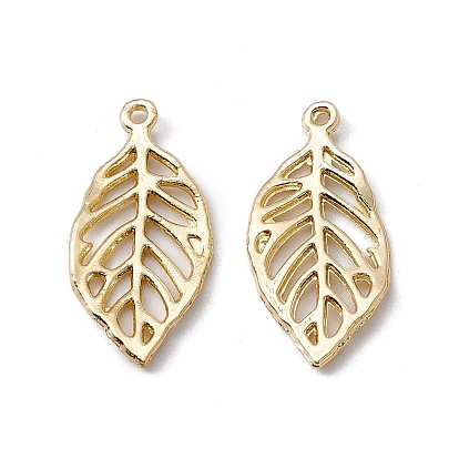 Crémaillère pendentifs en alliage placage, feuille