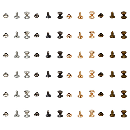 400 наборы 4 цвета железные заклепки, полукруглые заклепки, заклепки столкновения