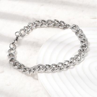 Кованые 201 цепочки из нержавеющей стали в кубинском стиле, браслеты для женщин и мужчин