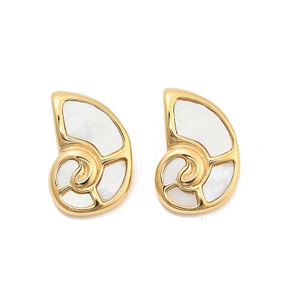 Натуральный белый оболочки подвески, подвески в форме раковины с 304 оправами из нержавеющей стали