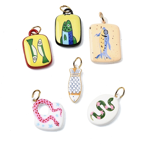 Печать 304 подвески из нержавеющей стали, золотые