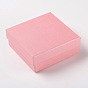 Cardboard Jewelry Boxes, with Sponge Pad Inside, Square, for Anniversaries, Weddings, Birthdays