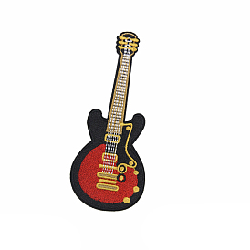 Musical Theme Computerized Embroidery Iron on Cloth Patches, Costume Accessories, Sewing Craft Decoration