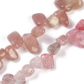 Природные клубника кварц самородки бисер пряди