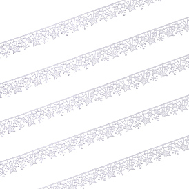 5 ярдов полиэстеровой кружевной отделки со звездами и кисточками, для аксессуаров для одежды