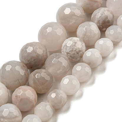 Природные сумасшедший агат бисер нитей, (128 грани)граненый, круглые