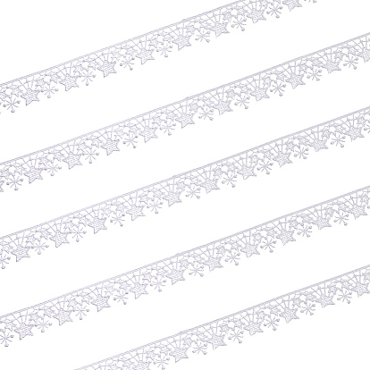 5 ярдов полиэстеровой кружевной отделки со звездами и кисточками, для аксессуаров для одежды