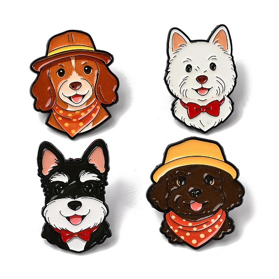 Булавки с эмалью для собак, булавки для лацканов из сплава для одежды рюкзака