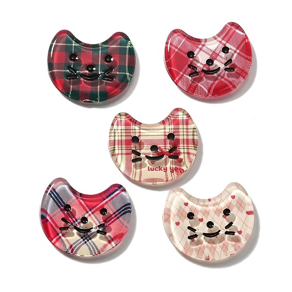 Прозрачные смолы кабошоны, кошка