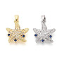 Латунные микро проложить кубического циркония подвески, прелести морская звезда