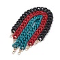 Acrylic Oval Curb Chain Bag Handles, with Alloy Swivel Clasps, for Bag Straps Replacement Accessories