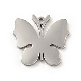 304 Stainless Steel Pendants, Butterfly