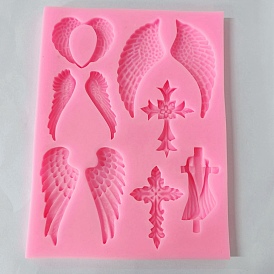 DIY Angel Wings & Cross Silicone Molds, Fondant Molds, Resin Casting Molds, for UV Resin & Epoxy Resin Craft Making