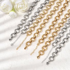 13мм 304 цепочка из нержавеющей стали с текстурированными круглыми звеньями, ионное покрытие (ip)