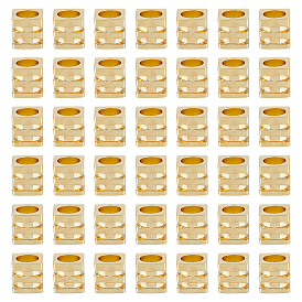 100 шт. стойки, покрытие латунных бусин, кубические, гофрированный