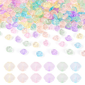 285шт. прозрачные пластиковые бусины, формы раковины