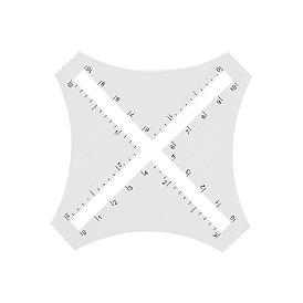 Acrylic transparent density ruler wool sample weaving calculator special-shaped patchwork four-corner cross