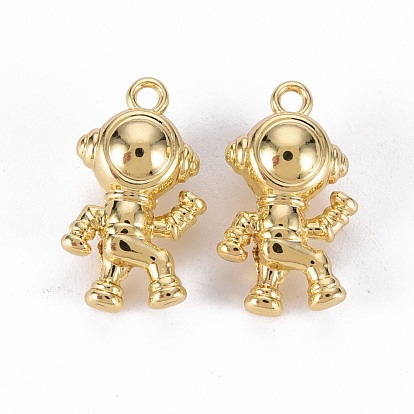 Crémaillère pendentifs en alliage placage, sans cadmium et sans plomb, astronaute