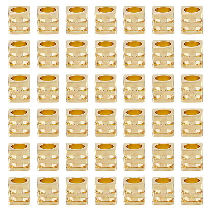 100 шт. стойки, покрытие латунных бусин, кубические, гофрированный