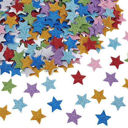 480шт 8 цвета eva блестящие наклейки порошок, звезда
