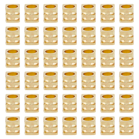 100 шт. стойки, покрытие латунных бусин, кубические, гофрированный