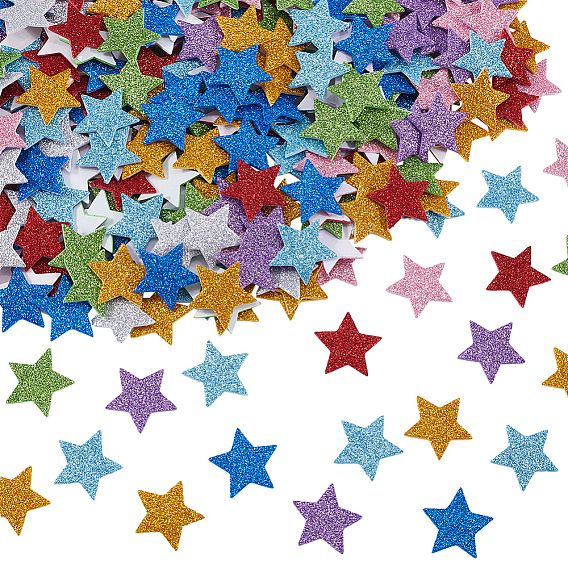 480шт 8 цвета eva блестящие наклейки порошок, звезда