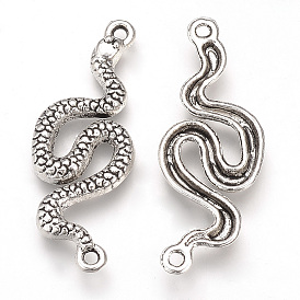 Звенья / разъемы из сплава в тибетском стиле, змея, без кадмия, без никеля и без свинца