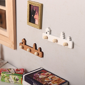 Adornos de madera en miniatura, accesorios de casa de muñecas micro paisaje hogar, simulando decoraciones de utilería