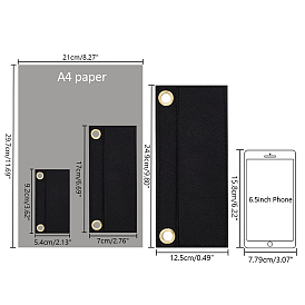 3шт 3 стиль вставка-органайзер для кошелька из шерстяного фетра, мини-формирователь сумок премиум-класса из фетра, аксессуары для сумок, с железной фурнитурой, прямоугольные