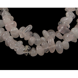 Naturel a augmenté éclats de quartz brins de perles, 2~6x5~12mm, Trou: 0.5mm, 35 pouce