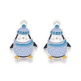 Подвески в виде пингвинов из эмалированного сплава с покрытием для стеллажей, без кадмия, без никеля и без свинца, платина