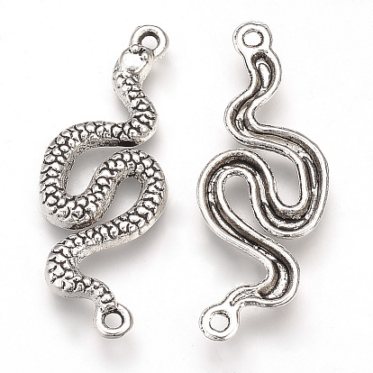 Звенья / разъемы из сплава в тибетском стиле, змея, без кадмия, без никеля и без свинца