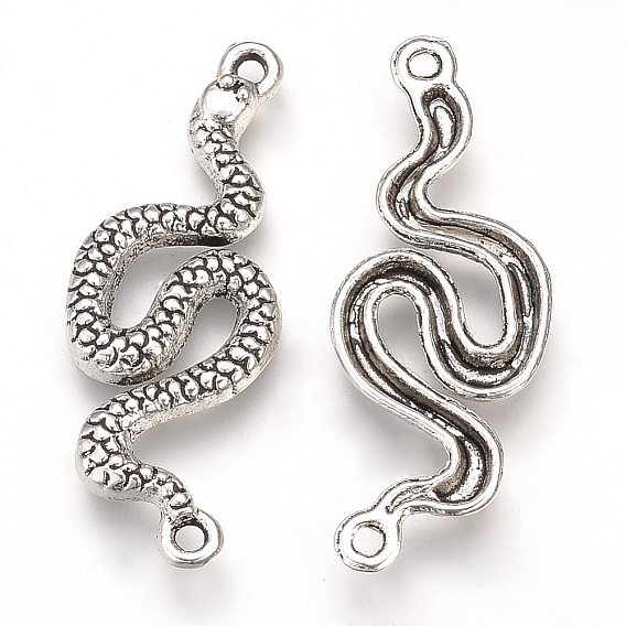 Звенья / разъемы из сплава в тибетском стиле, змея, без кадмия, без никеля и без свинца