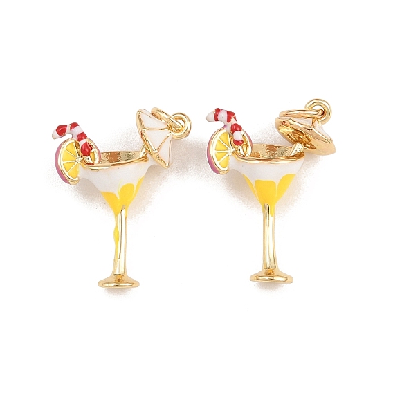 Латунь эмаль подвески, пить чары, стойки покрытие, без кадмия и без свинца, долговечный, реальный 18 k позолоченный, с целью перехода в кольце