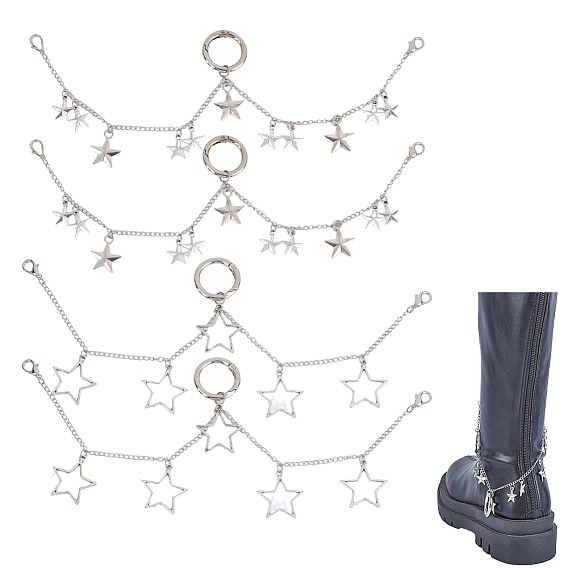 2пара 304 цепей для ремней из нержавеющей стали, звезда, Сплав с подвесками