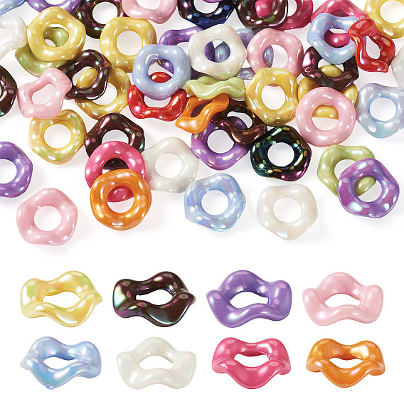 Plated UV Acrylic Beads, Flower