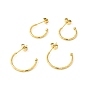 PVD Vacuum Plating 304 Stainless Steel Ring Stud Earrings, Half Hoop Earrings for Women