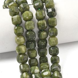 Натуральные китайские бусины из южного нефрита, граненый стол, вырезанный куб