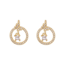 2 кулоны из латуни с микрочастицами и кубическим цирконием., кольцо с бабочкой, без кадмия и без свинца, долговечный