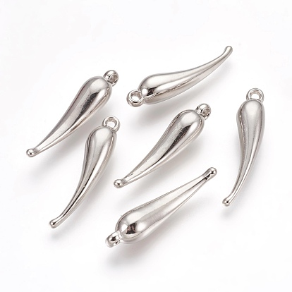 Pimienta ccb colgantes de plastico, 43x10x9 mm, agujero: 2 mm