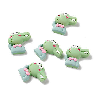 Opaque Resin Cabochons, Crocodile