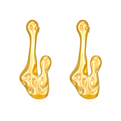 Элегантные 304 серьги-гвоздики неправильной формы из нержавеющей стали