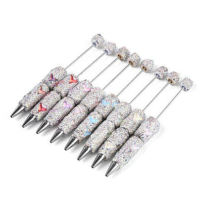 Шариковая ручка с рисунком рыбьего хвоста из смолы и полимерной глины, украшенная стразами, железная ручка из бисера, для индивидуальной ручки с ювелирными бусинами