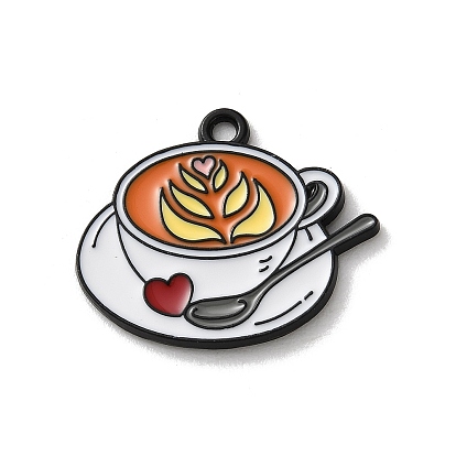 Подвески из эмали и сплава, чашка кофе