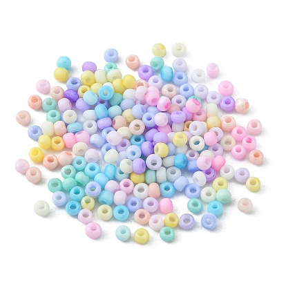 180G 12 Colors 13/0 Glass Seed Beads, Macaron Color, Round Hole, Round