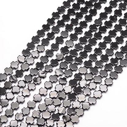 Бусины из натурального черного оникса, крестик