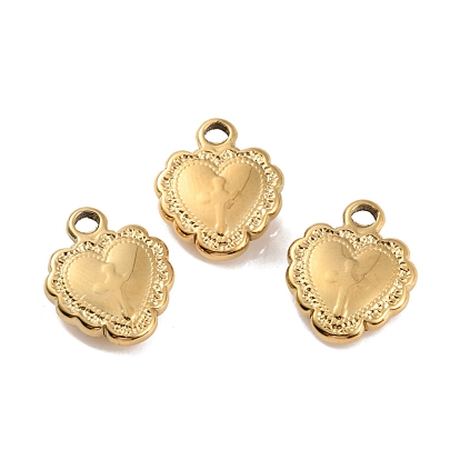 Ионное покрытие (ip) 304 брелоки из нержавеющей стали, сердце с крестиком